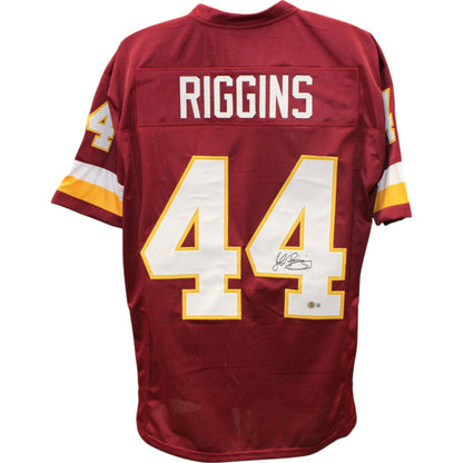 John Riggins Autographed Maroon Pro Style Custom Jersey (BAS COA)