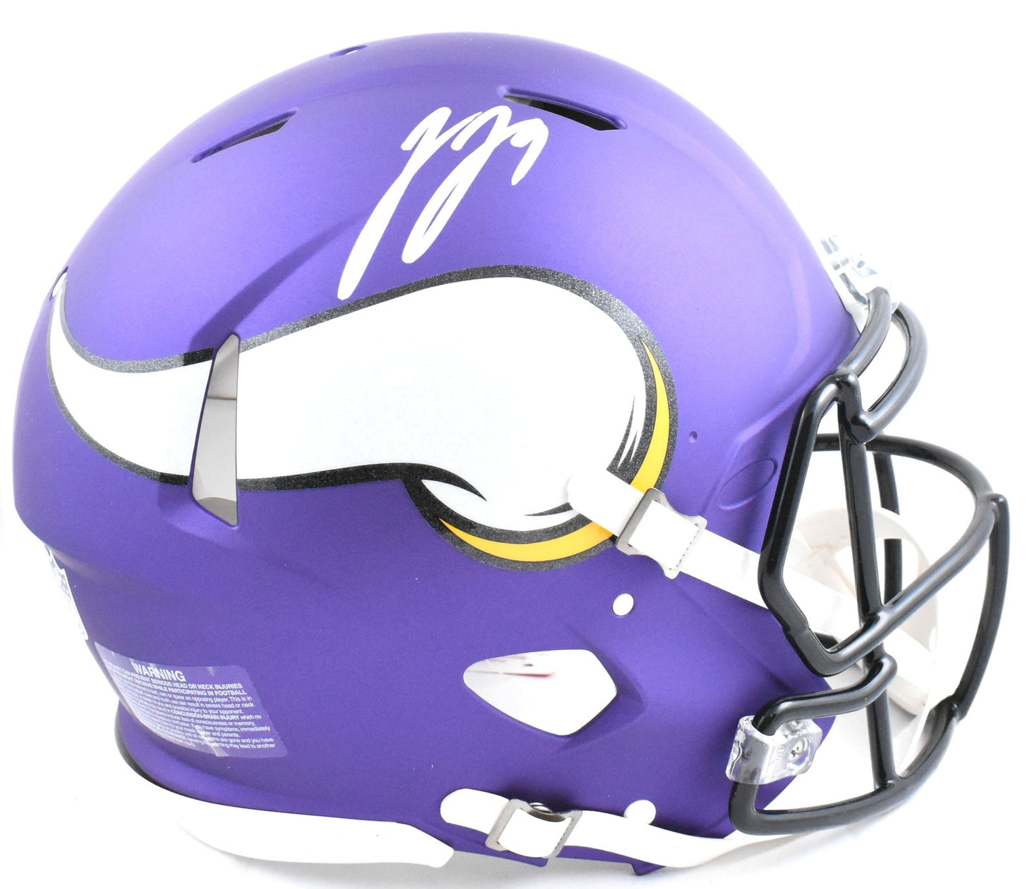 J.J. McCarthy Signed Minnesota Vikings Full Size Speed Authentic Helmet