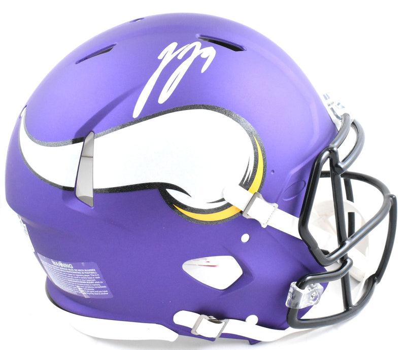 J.J. McCarthy Signed Minnesota Vikings Full Size Speed Authentic Helmet