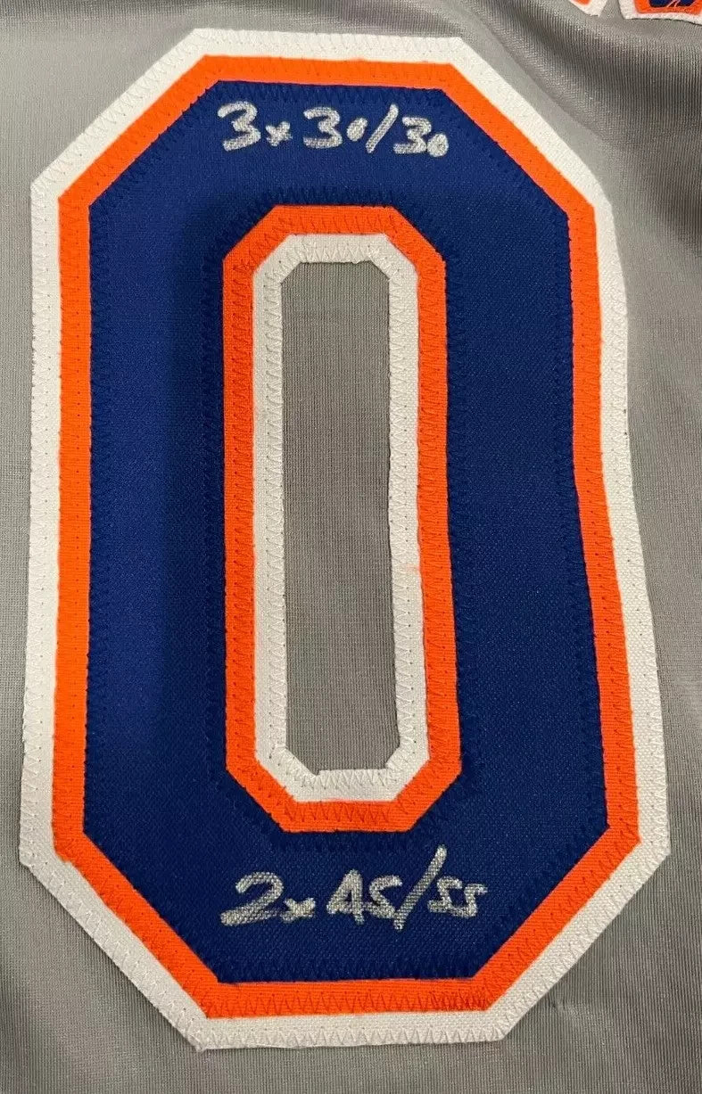 Howard Johnson Signed New York Mets Custom Jersey (4x Inscriptions)