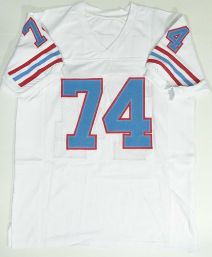 Bruce Matthews Signed White Custom Jersey (HOF)