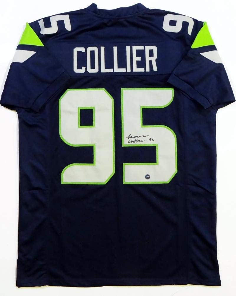 LJ Collier Autographed Blue Custom Jersey