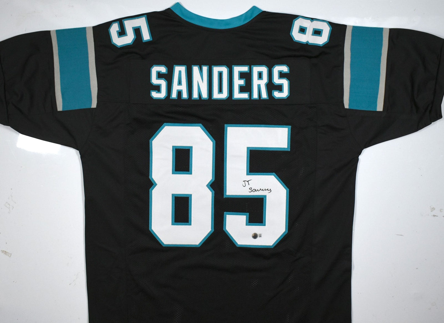 Ja'Tavion Sanders Autographed Black Custom Jersey