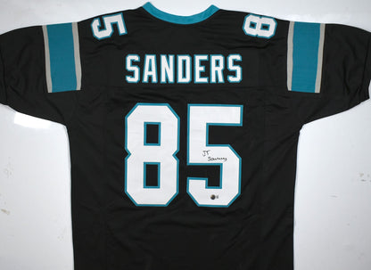 Ja'Tavion Sanders Autographed Black Custom Jersey