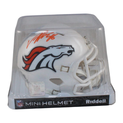 Von Miller Autographed Denver Broncos 2024 Alternate Mini Helmet (BAS)