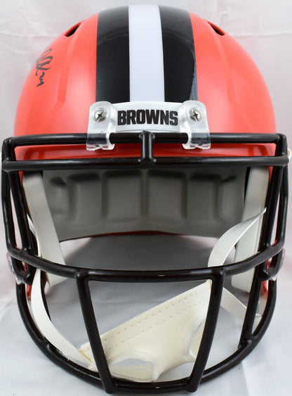 Nick Chubb Signed Cleveland Browns Full Size Speed Helmet - Black