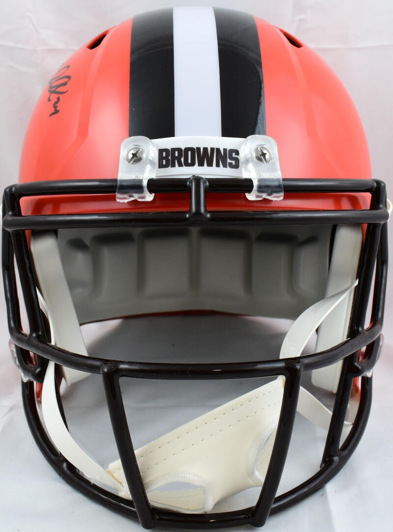 Nick Chubb Signed Cleveland Browns Full Size Speed Helmet - Black