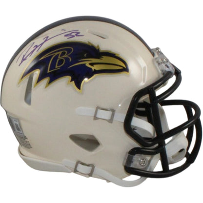 Ray Lewis Autographed Baltimore Ravens Throwback Mini Helmet