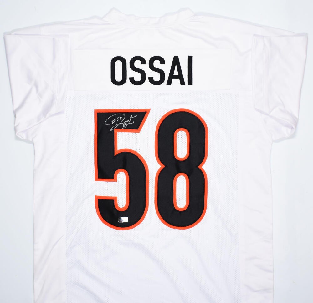 Joseph Ossai Autographed Cincinnati Bengals White Custom Jersey