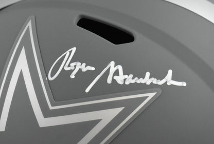 Roger Staubach Signed Dallas Cowboys Full Size Slate Speed Helmet
