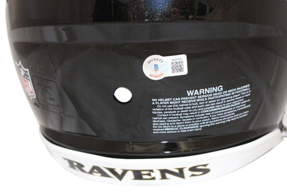 Justin Tucker Signed Baltimore Ravens Full Size Authentic Speed Helmet