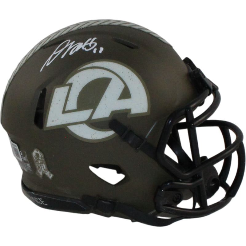 Davante Adams Los Angeles Rams 2022 Salute to Service Mini Helmet BAS