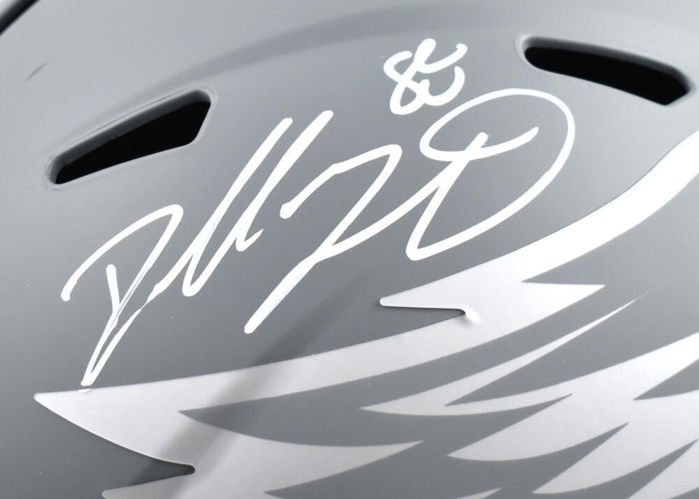 Dallas Goedert Signed Philadelphia Eagles Slate Full Size Helmet
