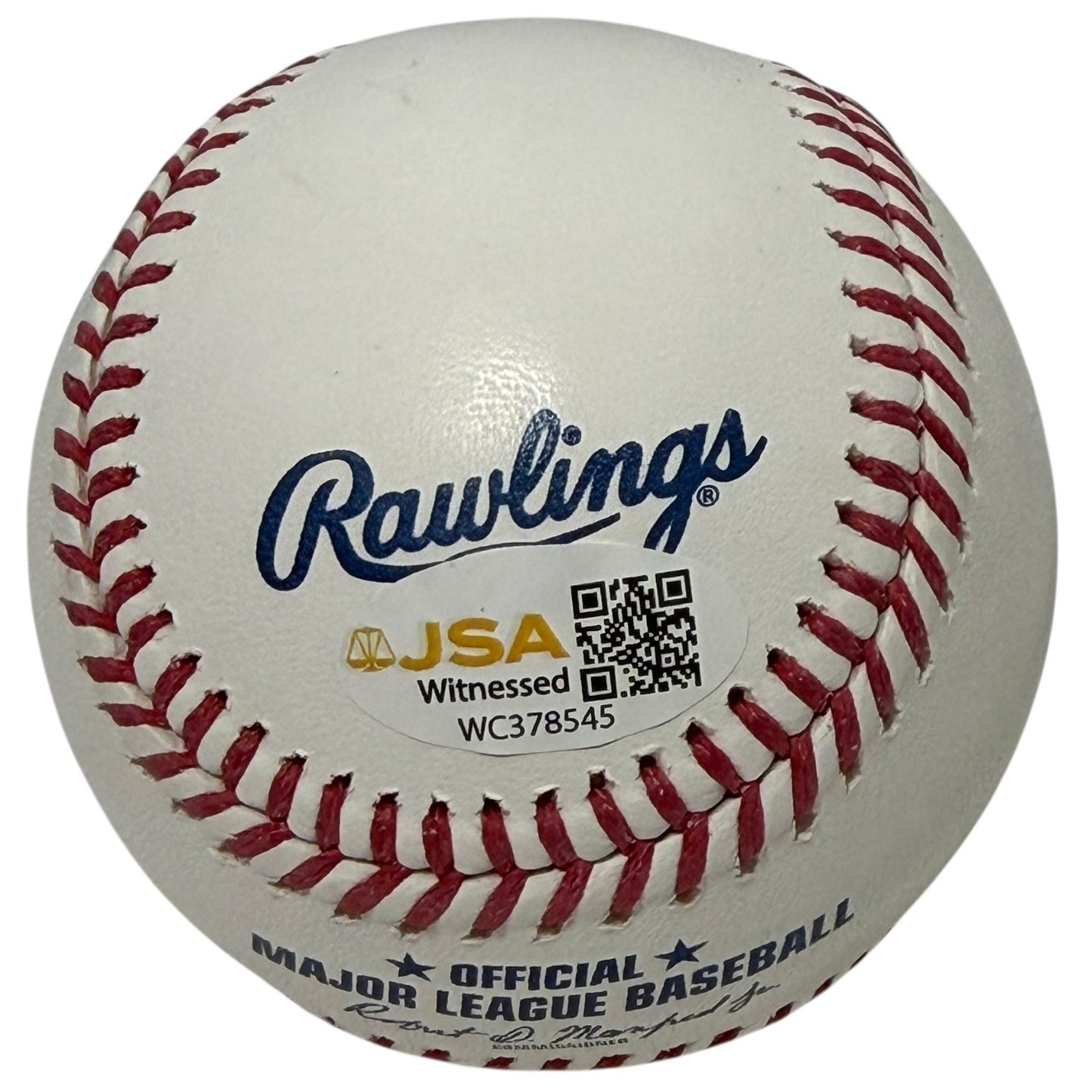 Mike Torrez Autographed ROMLB Baseball with "77 WSC" Inscription JSA