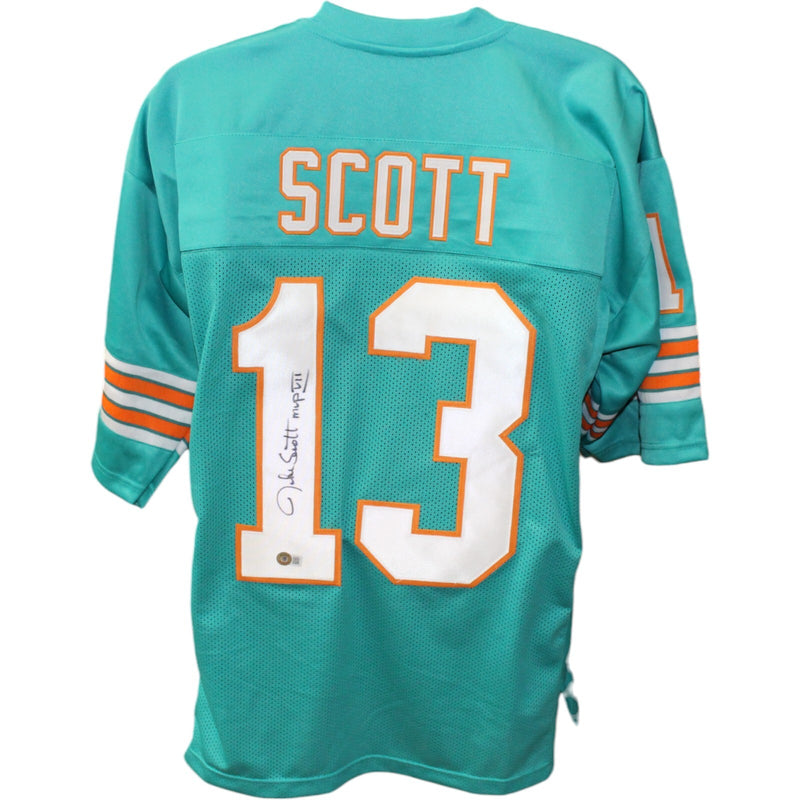 Jake Scott Signed Pro Style Teal Football Jersey