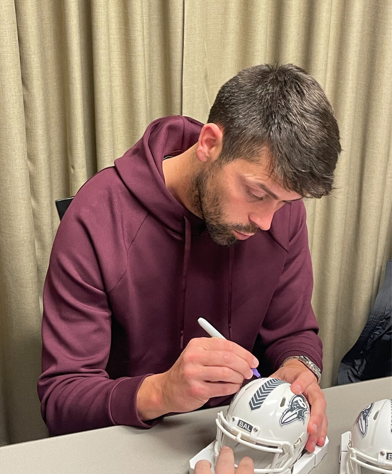 Justin Tucker Signed Baltimore Ravens 2024 Salute to Service Mini Helmet BAS