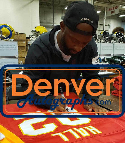 Dante Hall Autographed Kansas City Chiefs Style Jersey