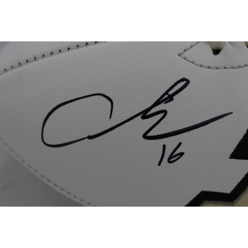 Aidan O'Connell Signed Purdue Boilermakers Logo Football w/ Inscription
