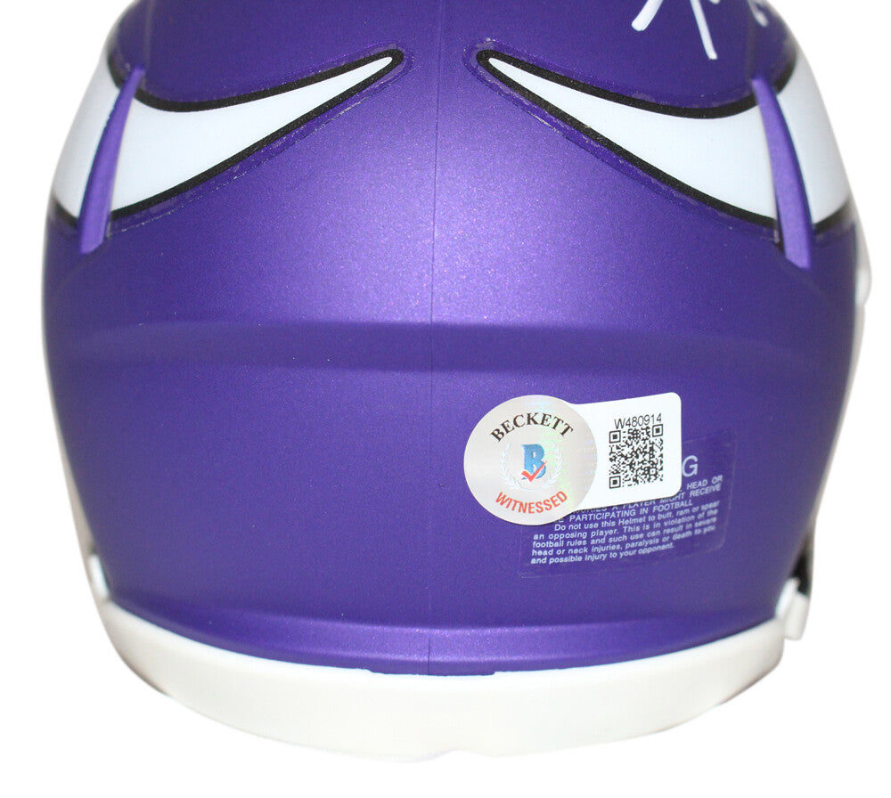 Adrian Peterson Signed Minnesota Vikings Mini Helmet w/ 2012 Inscription