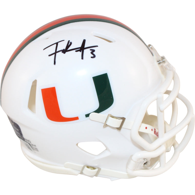 Frank Gore Autographed Miami Hurricanes Mini Helmet (Beckett COA)