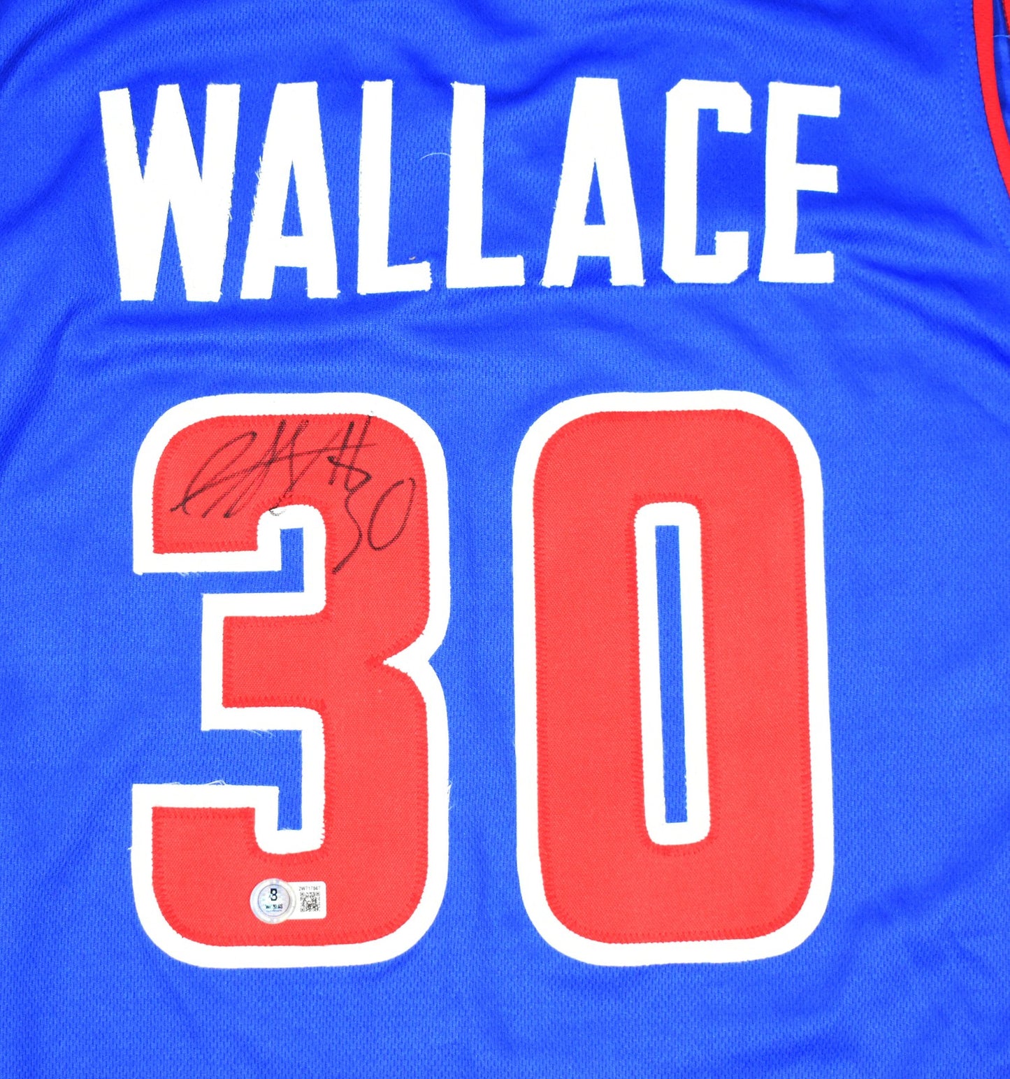 Rasheed Wallace Autographed Blue Custom Jersey