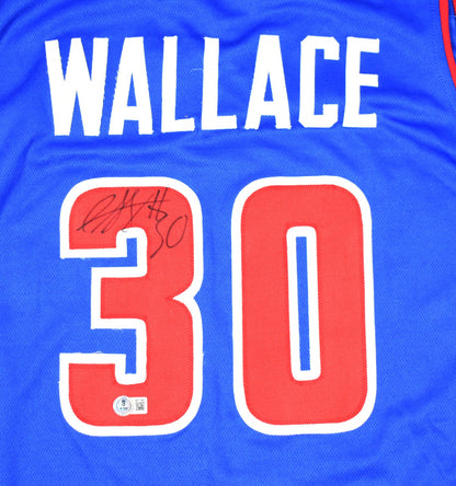 Rasheed Wallace Autographed Blue Custom Jersey