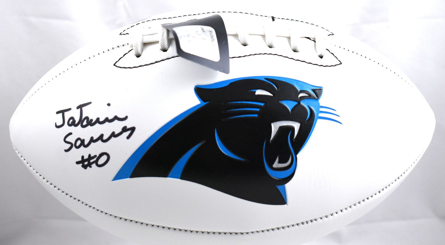 Ja'Tavion Sanders Autographed Carolina Panthers Logo Football