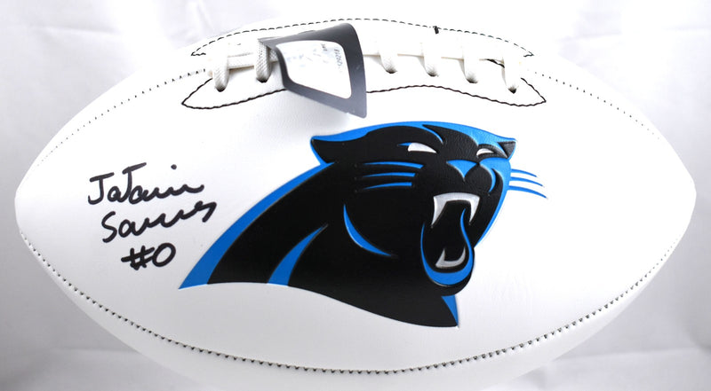 Ja'Tavion Sanders Autographed Carolina Panthers Logo Football
