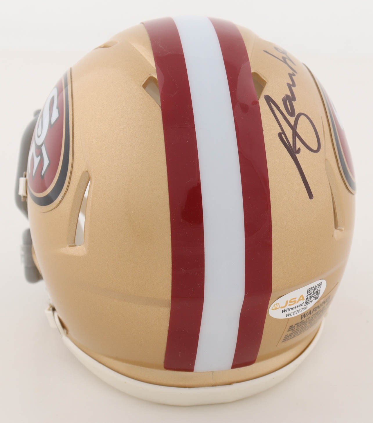 Merton Hanks Signed San Francisco 49ers Mini Helmet