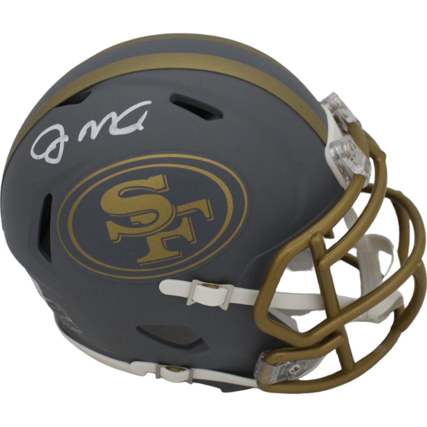 Joe Montana Signed San Francisco 49ers Slate Mini Helmet