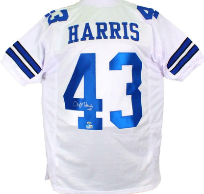 Cliff Harris Autographed White Custom Football Jersey