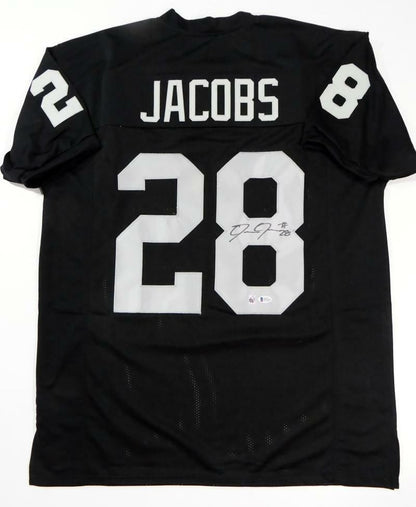 Josh Jacobs Autographed Black Custom Football Jersey