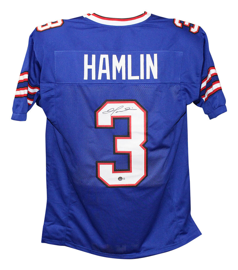Damar Hamlin Autographed Buffalo Bills Custom Jersey - Blue (BAS)