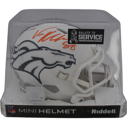 Von Miller Denver Broncos 2024 Salute to Service Signed Mini Helmet