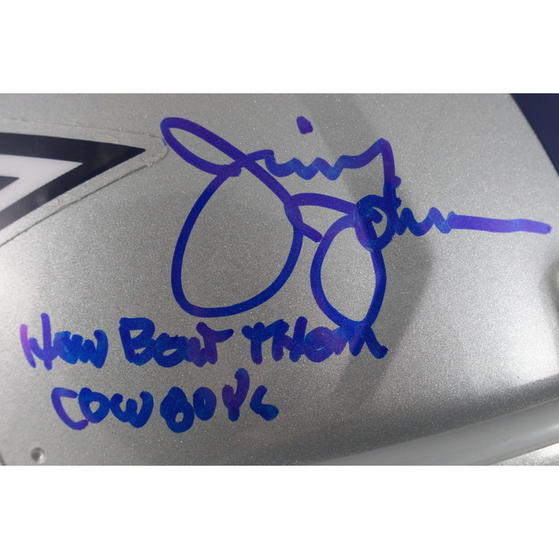 Jimmy Johnson Signed Dallas Cowboys Authentic Full Size Helmet (BAS COA)