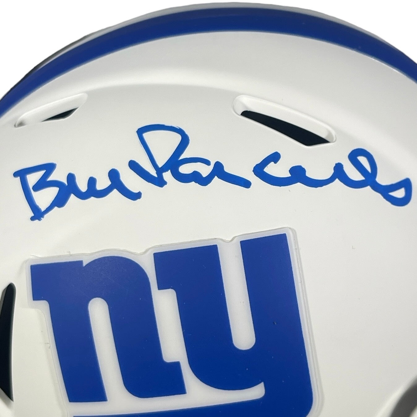 Bill Parcells Signed New York Giants Lunar Mini Helmet Beckett BAS