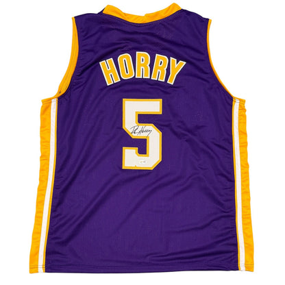 Robert Horry Signed Los Angeles Lakers Custom Basketball Jersey (JSA)