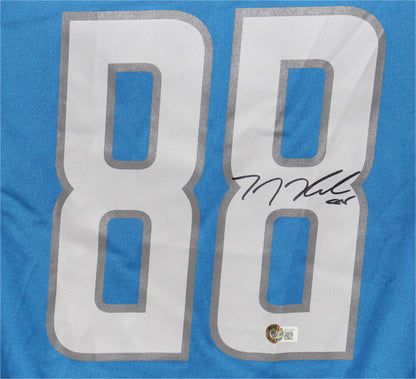 TJ Hockenson Autographed Detroit Lions Nike Game Jersey - Blue XL