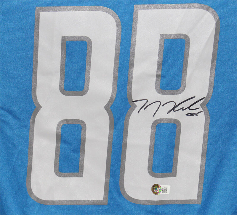 TJ Hockenson Autographed Detroit Lions Nike Game Jersey - Blue XL