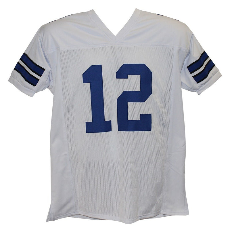Roger Staubach Autographed Dallas Cowboys Custom White Jersey (BAS)