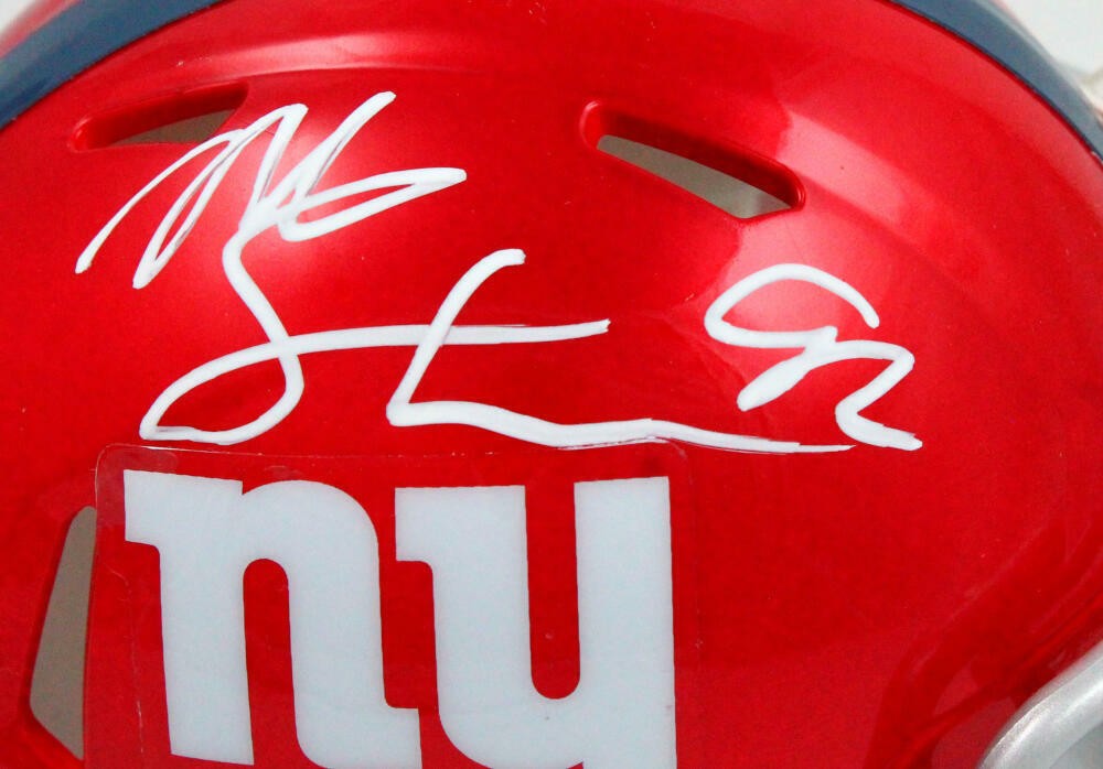 Michael Strahan Signed New York Giants Flash Speed Mini Helmet