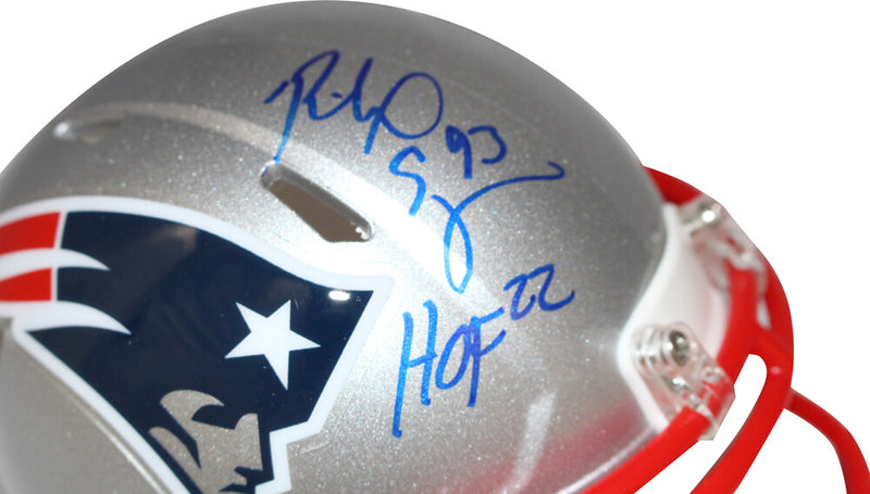 Richard Seymour Signed New England Patriots Speed Mini Helmet HOF