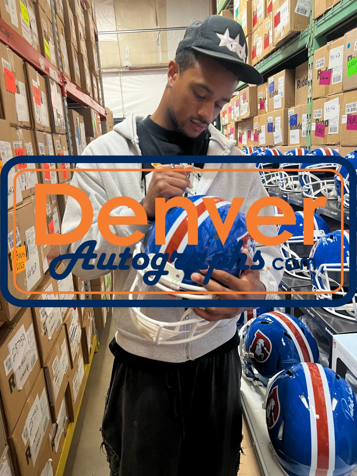 Patrick Surtain Autographed Denver Broncos Full Size Authentic Throwback Helmet