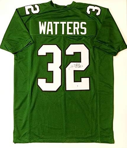 Ricky Watters Signed Green Custom Football Jersey