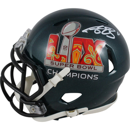 AJ Brown Autographed Philadelphia Eagles Super Bowl LIX Mini Helmet