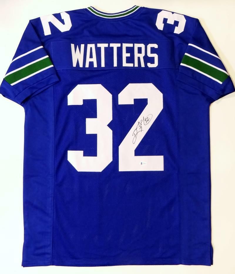Ricky Watters Autographed Philadelphia Eagles Custom Blue Jersey