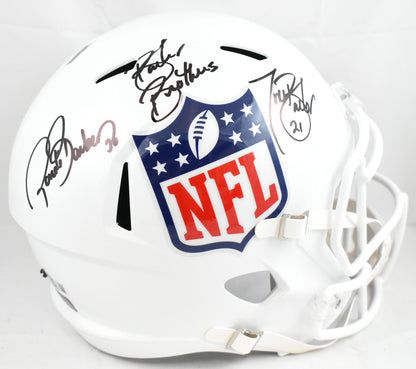 Tiki Barber & Ronde Barber Signed NFL Full Size Speed Helmet