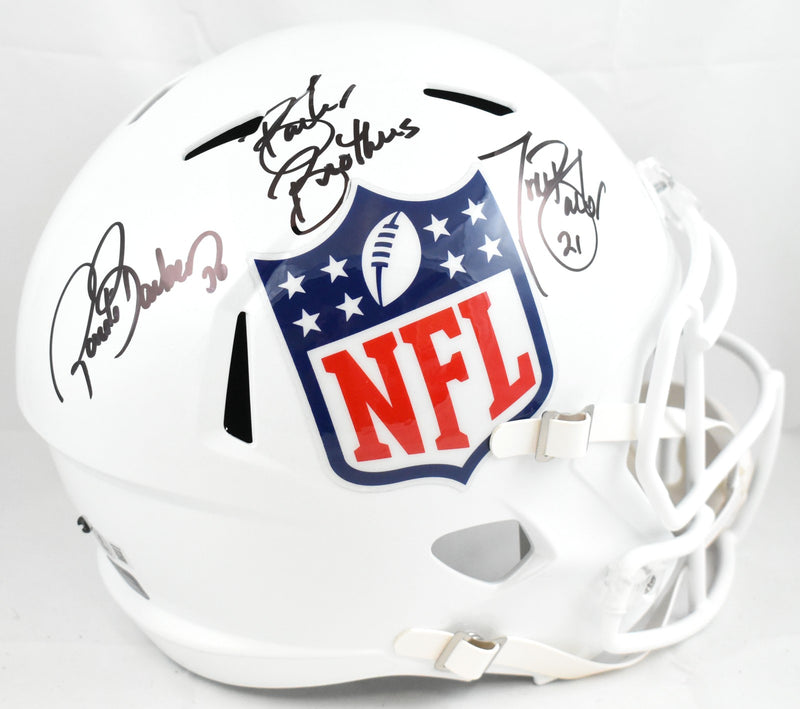 Tiki Barber & Ronde Barber Signed NFL Full Size Speed Helmet