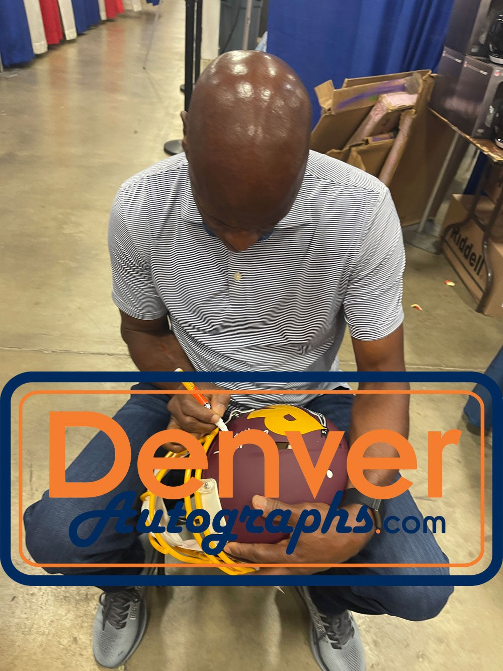 Darrell Green Signed Washington Redskins Full Size AMP Replica Helmet