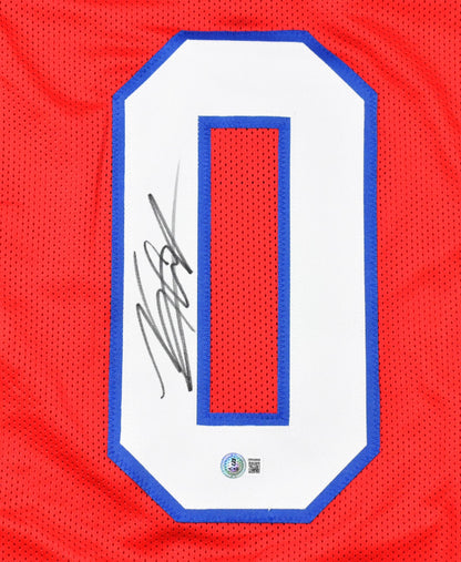 Keon Coleman Autographed Buffalo Bills Red Custom Jersey